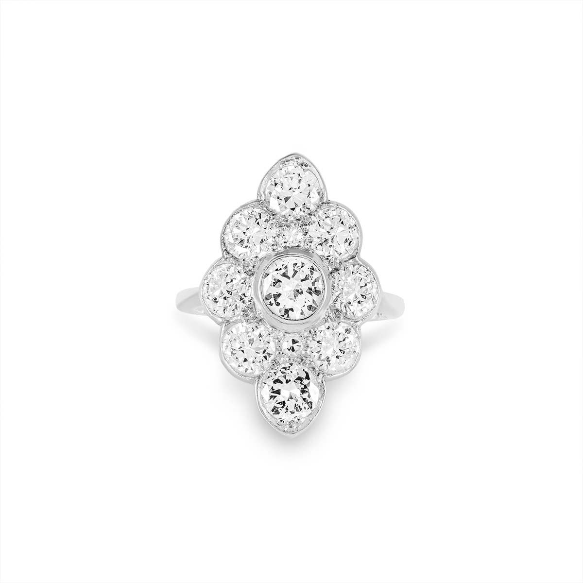 White Gold Diamond Ring 3.10ct TDW | Rich Diamonds